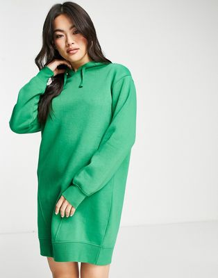 Threadbare Floyd hoodie mini dress in green