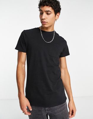 Threadbare pocket t-shirt in black