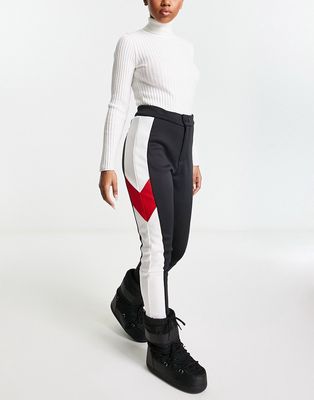 Threadbare Ski pants with paneling in black and white