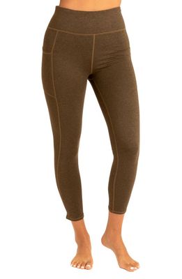 Threads 4 Thought Arielle High Waist Pocket Rib Leggings in Heather Fortress