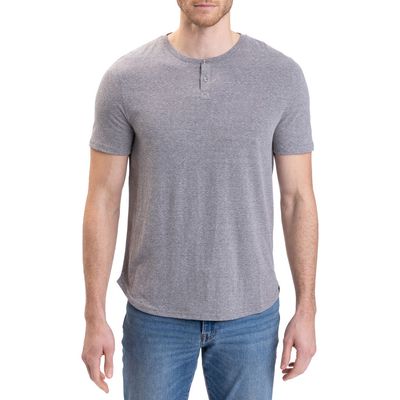 Threads 4 Thought Baseline Slub Henley in Heather Grey 