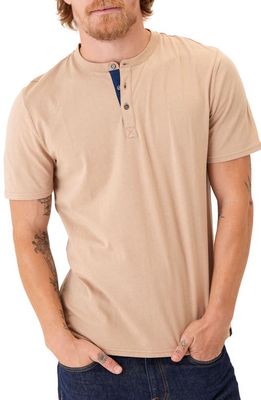 Threads 4 Thought Chester Classic Short Sleeve Henley in Chai 