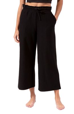 Threads 4 Thought Danielle Wide Leg Crop Drawstring Pants in Black