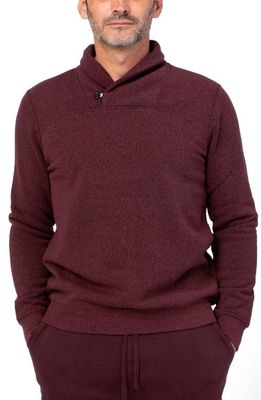 Threads 4 Thought Kane Shawl Collar Sweatshirt in Maroon Rust