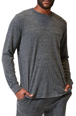 Threads 4 Thought Long Sleeve Pocket Top in Heather Black