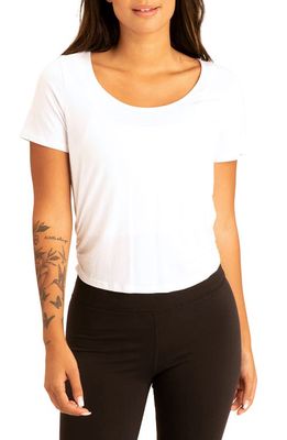 Threads 4 Thought Ruched Scoop Neck T-Shirt in White