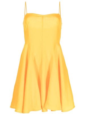 Three Graces linen skater dress - Yellow