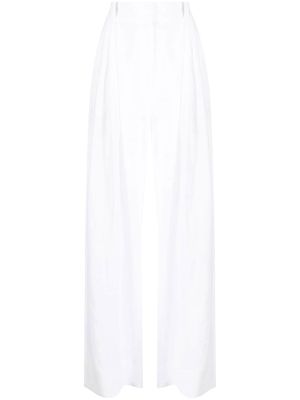 Three Graces Molly wide-leg linen trousers - White