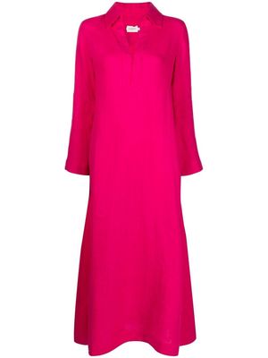 Three Graces Veronica long-sleeve maxi dress - Pink