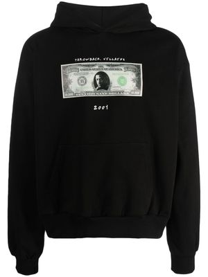Throwback. Alonzo cotton hoodie - Black