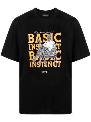 Throwback. Basic Instinct-print cotton T-shirt - Black