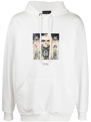 Throwback. graphic-print hoodie - White
