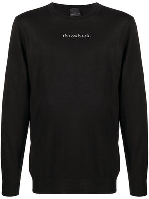 Throwback. graphic-print long-sleeved T-shirt - Black