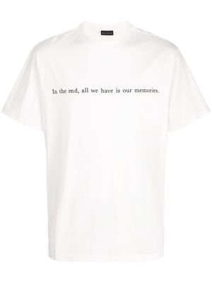 Throwback. Memories slogan-print cotton T-shirt - White