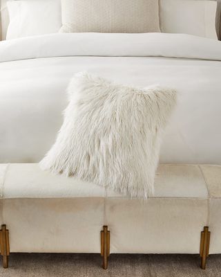 Tibetan Lamb Faux-Fur Square Pillow - 24"