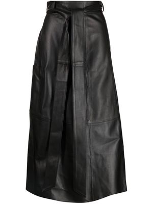 Tibi A-line midi skirt - Black