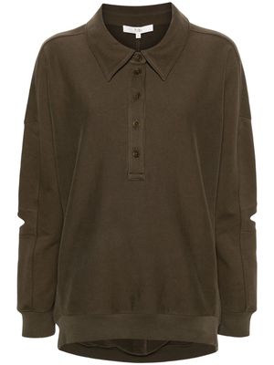 Tibi Cocoon polo-collar sweatshirt - Green