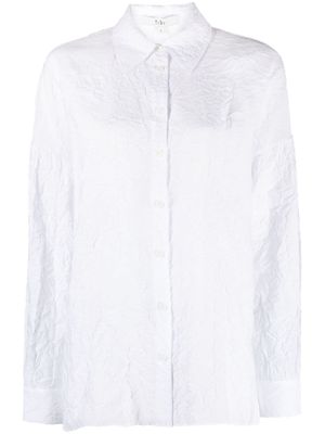 Tibi crinkled long-sleeve shirt - White