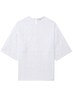 Tibi crinkled round-neck T-shirt - White