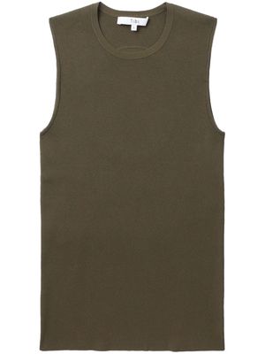 Tibi ribbed-knit tank top - Green