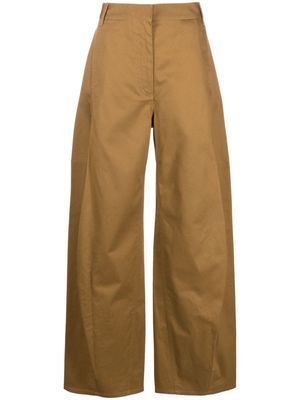 Tibi Sid high-waisted tapered trousers - Brown