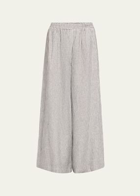 Ticking Stripe Ultra Wide Trousers