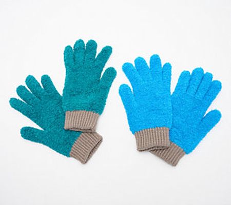 TidyUps 2 Pairs of Microfiber Dusting Gloves w/ Washing Bag