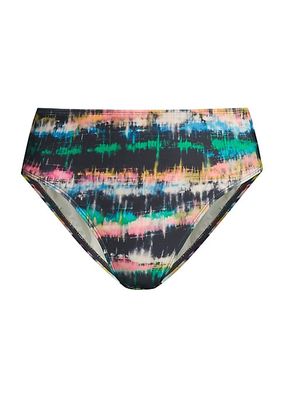 Tie-Dye Mid-Rise Bikini Bottoms