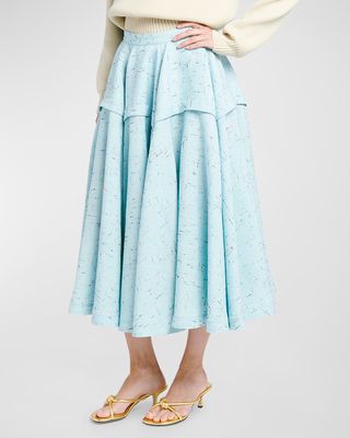 Tiered Midi Circle Skirt