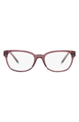 Tiffany & Co. 50mm Square Reading Glasses in Pink Brown