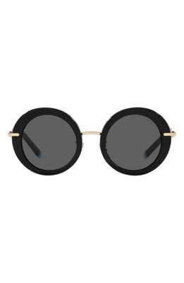 Tiffany & Co. 50mm Tinted Round Sunglasses in Black