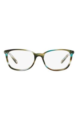Tiffany & Co. 51mm Rectangular Optical Glasses in Turquoise