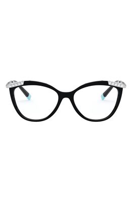 Tiffany & Co. 53mm Cat Eye Optical Glasses in Black