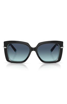 Tiffany & Co. 53mm Gradient Butterfly Sunglasses in Crystal 