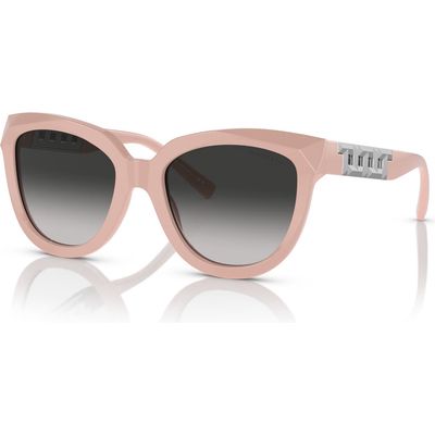 Tiffany & Co. 53mm Gradient Cat Eye Sunglasses in Grey Flash 