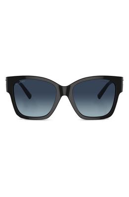 Tiffany & Co. 54mm Gradient Polarized Square Sunglasses in Black
