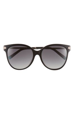 Tiffany & Co. 55mm Gradient Polarized Pillow Sunglasses in Black