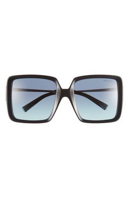 Tiffany & Co. 55mm Gradient Square Sunglasses in Blue