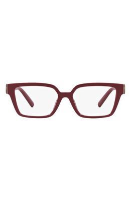 Tiffany & Co. 55mm Rectangular Optical Glasses in Dark Red