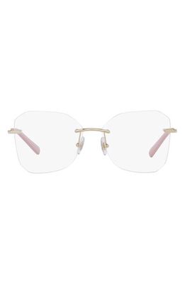 Tiffany & Co. 55mm Rimless Irregular Optical Glasses in Pale Gold