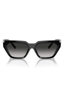 Tiffany & Co. 56mm Irregular Sunglasses in Black Grey 