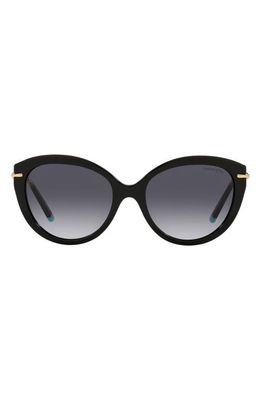 Tiffany & Co. 57mm Gradient Oval Sunglasses in Black