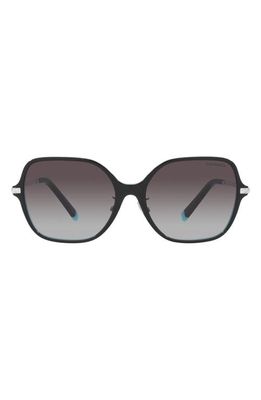Tiffany & Co. 57mm Gradient Pillow Sunglasses in Black Blue