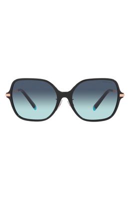 Tiffany & Co. 57mm Gradient Pillow Sunglasses in Black