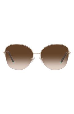 Tiffany & Co. 58mm Gradient Pillow Sunglasses in Pale Gold