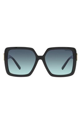 Tiffany & Co. 58mm Gradient Square Sunglasses in Black
