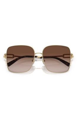 Tiffany & Co. 58mm Gradient Square Sunglasses in Pale Gold