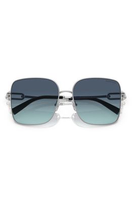 Tiffany & Co. 58mm Gradient Square Sunglasses in Silver