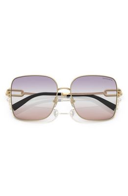Tiffany & Co. 58mm Square Sunglasses in Pale Gold