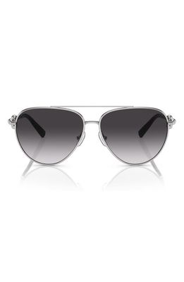 Tiffany & Co. 59mm Gradient Pilot Sunglasses in Grey Flash 